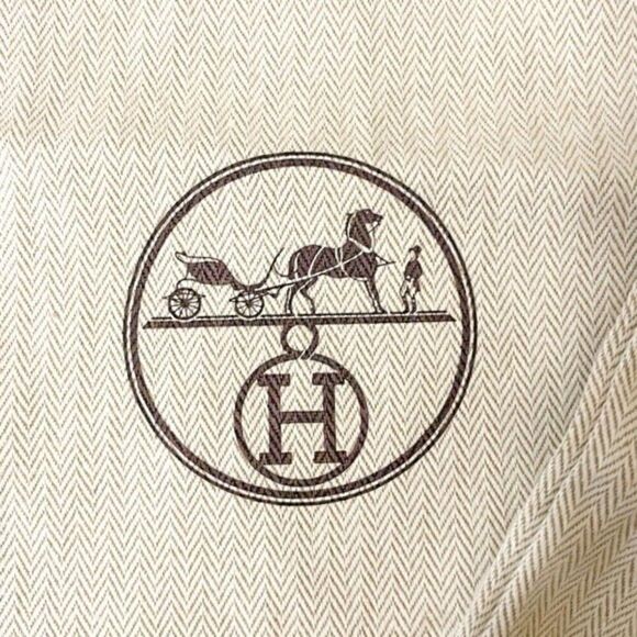 HERMÈS Set of 2 Shoe Dust Bags Drawstring NEW - Picture 4 of 6